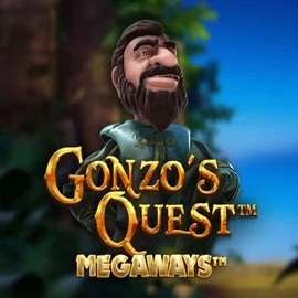 Gonzo's Quest Megaways slot logo by Red Tiger Gaming at Spinbara Casino