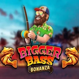 Bigger Bass Bonanza slot logo by Pragmatic Play at Spinbara Casino