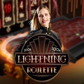 Lightning Roulette online game logo by Evolution on spinbaracasino.org
