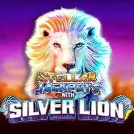 Stellar Jackpots with Silver Lion logo – Jackpots by Lightning Box Game at Spinbara Casino
