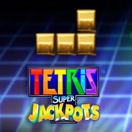 Tetris Super Jackpots by WMS, showcased at spinbaracasino.org – game logo