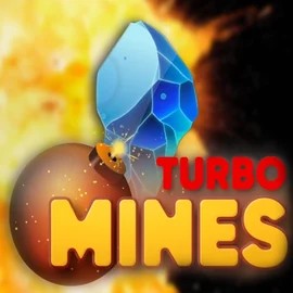 Turbo Mines slot logo by Turbo Games at Spinbara Casino